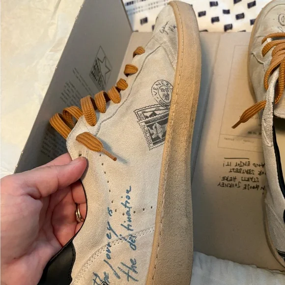 Men’s Golden Goose Ball Star Brown Suede 46eu 100% Authentic - Picture 7 of 8